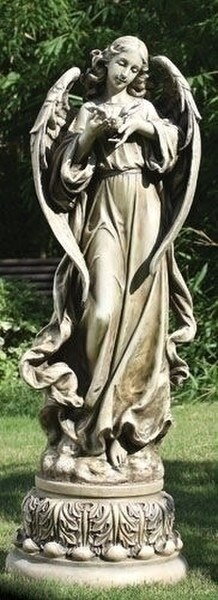 Angel With Dove Garden Statue Large Yard Art Memorial